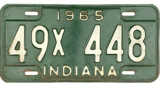 99 Cent 1965 Indiana License Plate 49x448