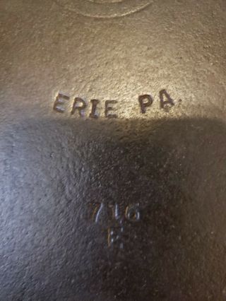 FULLY RESTORED Griswold ERIE PA 10 CAST IRON SKILLET SMALL LOGO LATE HANDLE 3