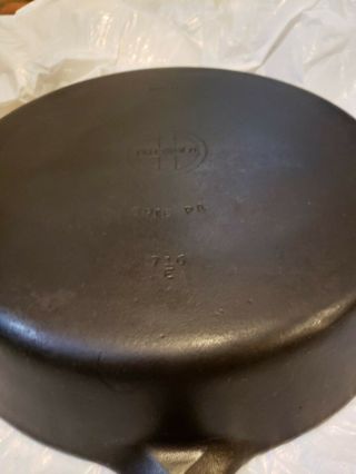 FULLY RESTORED Griswold ERIE PA 10 CAST IRON SKILLET SMALL LOGO LATE HANDLE 4