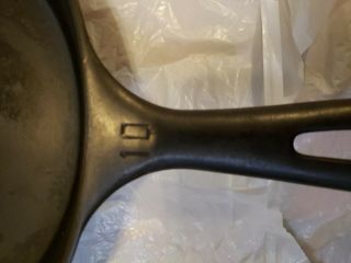 FULLY RESTORED Griswold ERIE PA 10 CAST IRON SKILLET SMALL LOGO LATE HANDLE 7