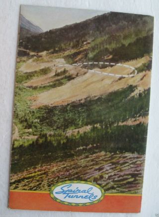 Canadian Pacific Spiral Tunnel /banner Tours Of The West Meatless Day Menu C46