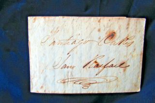 1847 Folded Stampless Mexican War Letter San Rafelo Camp March Health