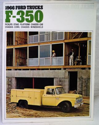 1966 Ford Trucks F350 Series Advertising Sales Brochure Guide Vintage