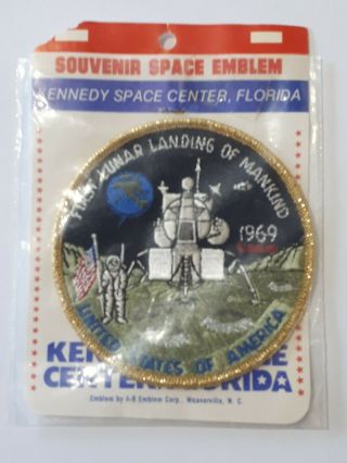 Apollo 11 & Moon Landing badges x 2 Kennedy Space Station 2