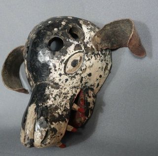 Hand Carved Antique Dog Dance Mask From Solola,  Guatemala