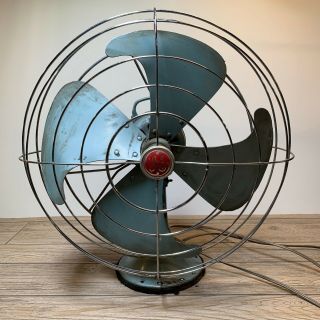 Vintage General Electric Ge 3 Speed Oscillating Fan Fm16v23 No.  03