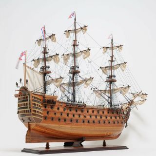 Hms Victory Tall Ship Wooden Scale Model Sailboat 30 " Fully Assembled Boat