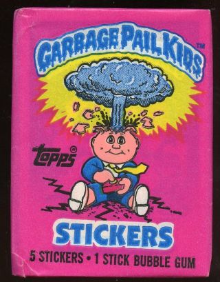 1985 Topps Garbage Pail Kids Series 1 Pack ( (unique.  No 25c On This Pack))