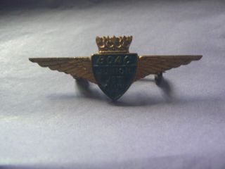Rare Vintage Boac Junior Jet Club Badge