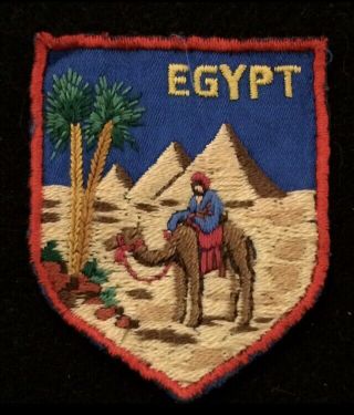 Egypt Vintage Souvenir Travel Patch Ecusson Hiking Pyramid Camel Tourist