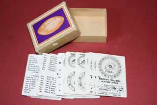 Rare 1938 Varsitee Football Playing Card Game By Kerger Co.  Gary,  Indiana
