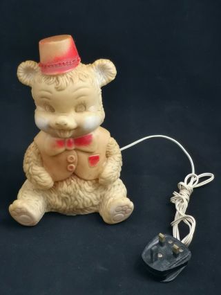 VINTAGE COMBEX CREATIONS NOVELTY TEDDY SIDE TABLE LAMP 50 ' S 60 ' S 4
