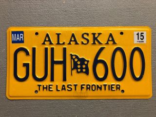 Alaska License Plate Big Dipper Flag The Last Frontier Guh - 600 2015