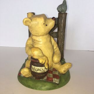Classic Winnie The Pooh Hunny Pot Piggy Bank Disney Charpente Ceramic 8 "
