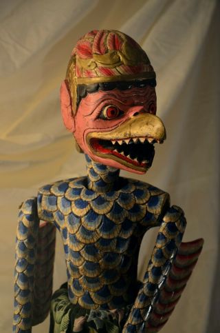 Jatayu Noble Vulture Eagle Wayang Golek Wooden Puppet From Java Old