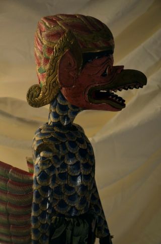 JATAYU noble vulture eagle wayang Golek Wooden Puppet from JAVA OLD 5