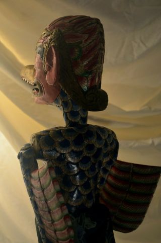 JATAYU noble vulture eagle wayang Golek Wooden Puppet from JAVA OLD 7