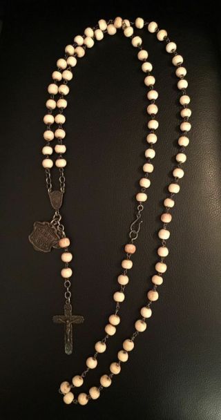Shannon Koszyk Vintage Rosary Necklace W/original Jewelry Pouch