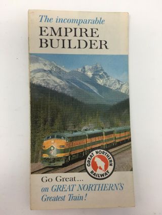 1961 Empire Builder Great Northern Railway Railroad Advertising Pamphlet Booklet