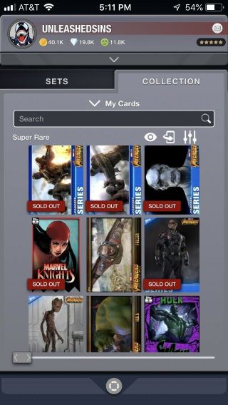 Topps Digital Marvel Cards On Account (FOE Set) (Thorsday Set) Much More 10