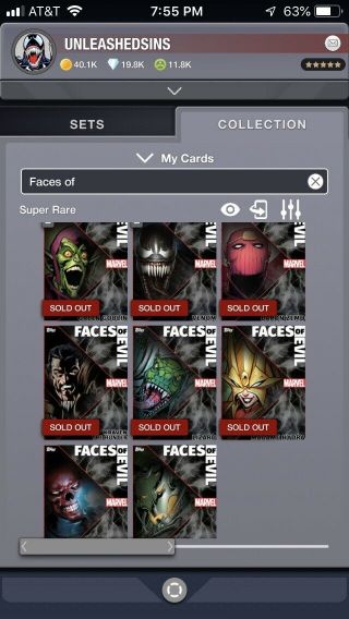 Topps Digital Marvel Cards On Account (FOE Set) (Thorsday Set) Much More 12