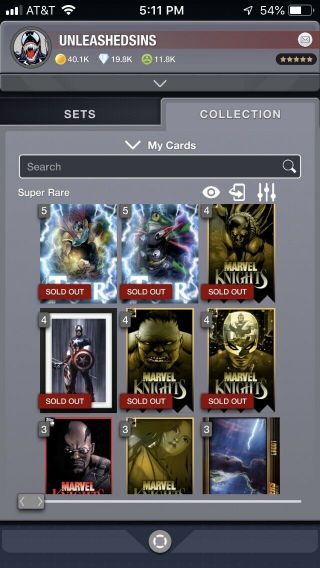 Topps Digital Marvel Cards On Account (FOE Set) (Thorsday Set) Much More 3