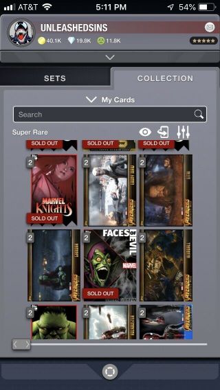 Topps Digital Marvel Cards On Account (FOE Set) (Thorsday Set) Much More 5