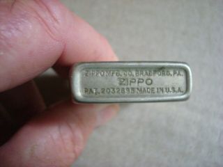 Zippo Lighter 1946 Nickel Silver 14 Hole Insert Tall Case 4