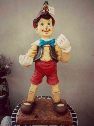 Life Size Pinocchio Statue Store Display Big Fig Figure Walt Disney Vintage Rare