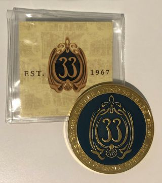 Club 33 Logo Challange Coin 50th Anniversary Rare Disneyland Disney
