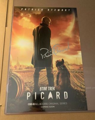 Sdcc 2019 Cbs All Access Picard Star Trek Signed Patrick Stewart Poster Limited