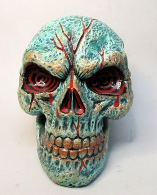 Custom Painted Human Skull Plastic Vinyl Life - Size