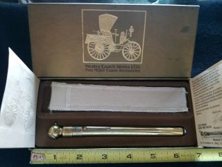Healey Coach Solid Brass Tire Gauge Accessory Gift Box Set