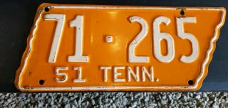 1951 Tennessee License Plate Benton County Tenn TN tag rare antique 2