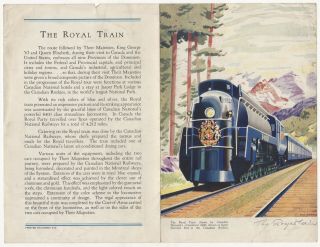 1939 Canadian National Royal Train 6400 Locomotive Brochure