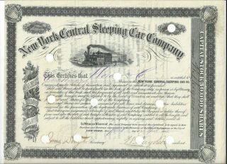 Stk York Central Sleeping Car Co.  1880 122 100 Shares See Information