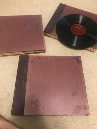 Antique Victor Victrola Columbia 78rpm 25 Albums In 3 Record Album Case