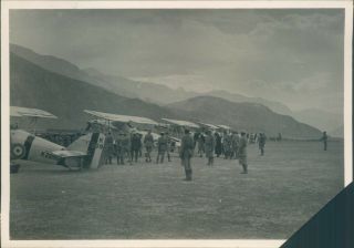 Raf Hawker Harts Gilgit Aerodrome India & Officers 1932 5 X 4 Inch