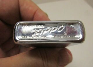 10058 1958 Zippo Lighter “FISHERMAN“ “Tach - A - Loop” “Etch & Paint” “Lossproof 7
