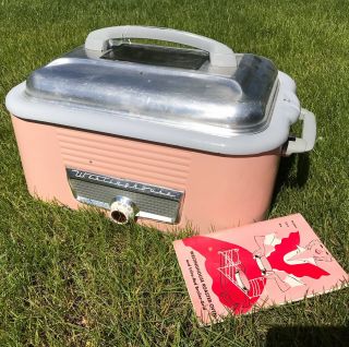 Vintage 1950’s Westinghouse Roaster Oven Ro - 5411 Pink 541p Accessories Kitcshy