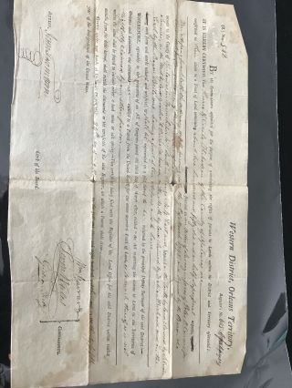 Historic Document,  Western District,  Orleans Territory May 1811 Land Deed.  6