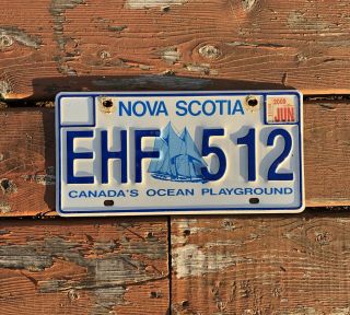 Nova Scotia License Plate Maritime Sailboat Bluenose Nautical Ehf 512