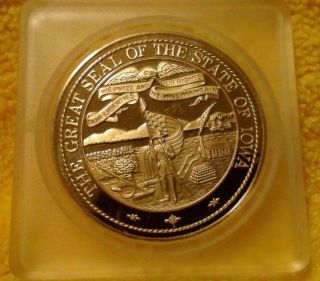The Great Seal Of Iowa Terrace Hill Preservation 1972 Coin Medal Art,  Ny.