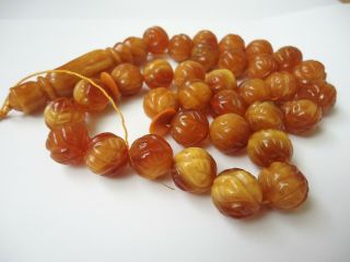 100 Natural Baltic Amber Islamic Prayer Beads