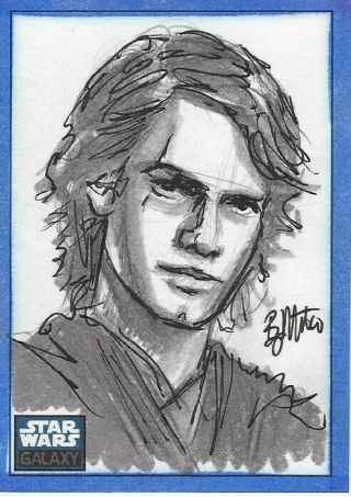 Star Wars Galaxy 6 Sketch Card By Bryan Morton