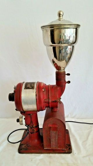 Antique 1910 A.  J.  Deer Co.  Royal General Store Electric Coffee Grinder Mill,