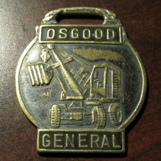Vintage Osgood General Hercules Marion,  Oh Cranes Watch Fob - Medal Ohio 2