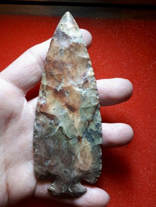 Authentic 5 " Dovetail Arrowhead Found In Licking Co.  Ohio - Nethers Flintridge