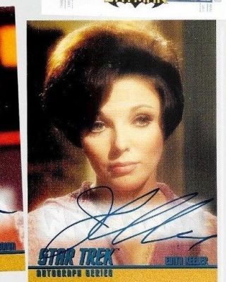 Joan Collins A23 Star Trek Tos Fleer 1997 Autograph Edith Keeler