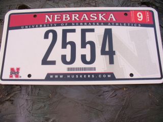 Nebraska License Plate (university Of Nebraka) 2554